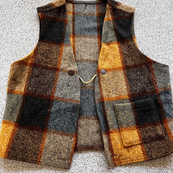 Range Jacket Other - Range Jacket Vest Mens L Multicolor Plaid Wool Blend Rugged Americana